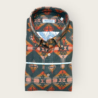 American-Indian Green Flannel Shirt