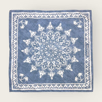 Mosaic light blue bandana