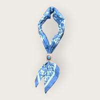 Mosaic light blue bandana