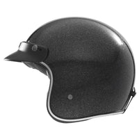 The Classic open face Helmet - Black metal flake