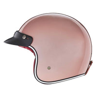 The Classic open face Helmet - ultrathin metalflake Pink Gold