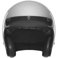 The Classic open face Helmet -  Silver metal flake