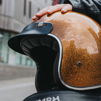 The Classic open face Helmet -  Bronze metal flake