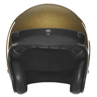 The Classic open face Helmet - dark gold metal flake
