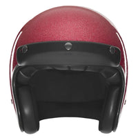 The Classic open face Helmet - Dark pink metal flake