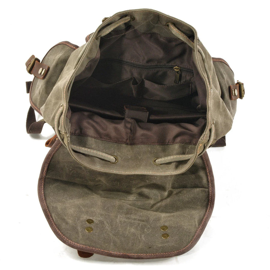 Let's get lost waxed backpack