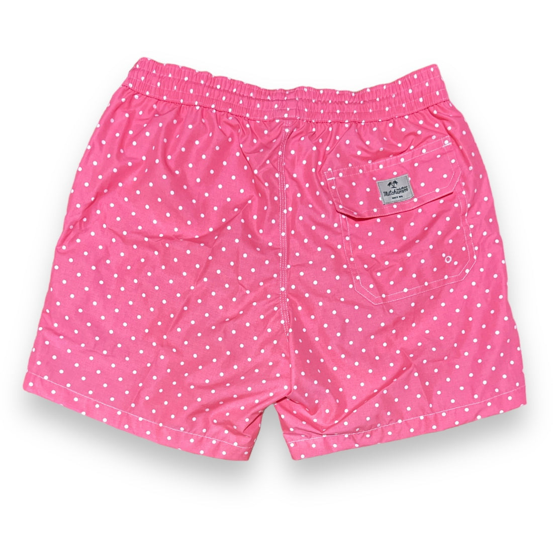 White dots on fucsia Swim short