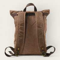 Commuting Waxed cotton and leather backpack