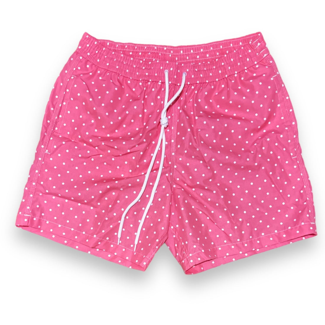 White dots on fucsia Swim short