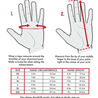 Red Short fingers leather gloves