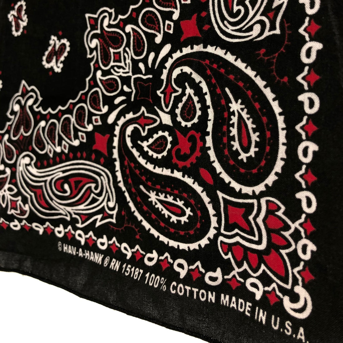 Bandana - faded Black & red