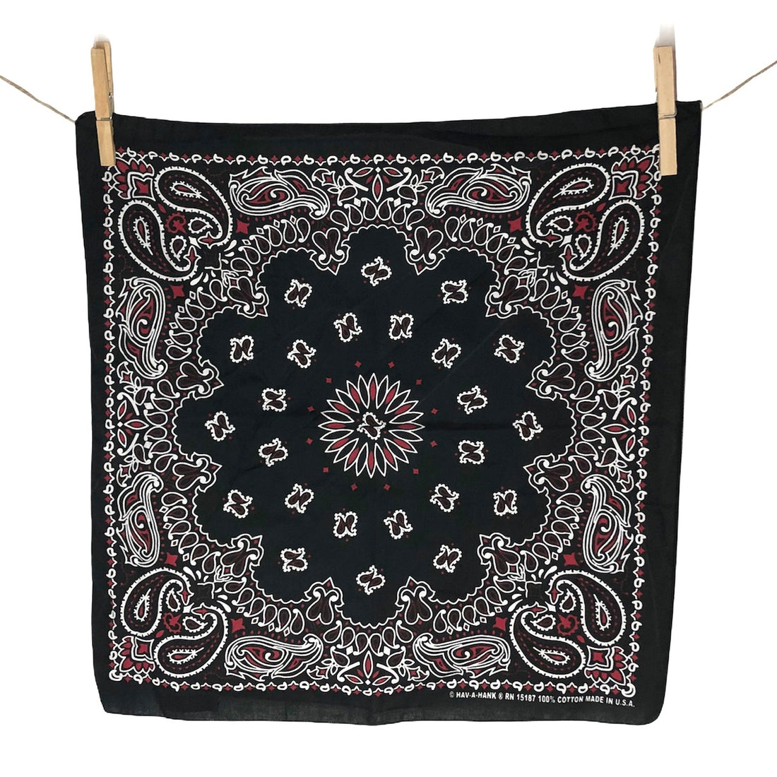 Bandana - faded Black & red