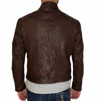 1/4 Mile Racer Dark Brown Leather Jacket