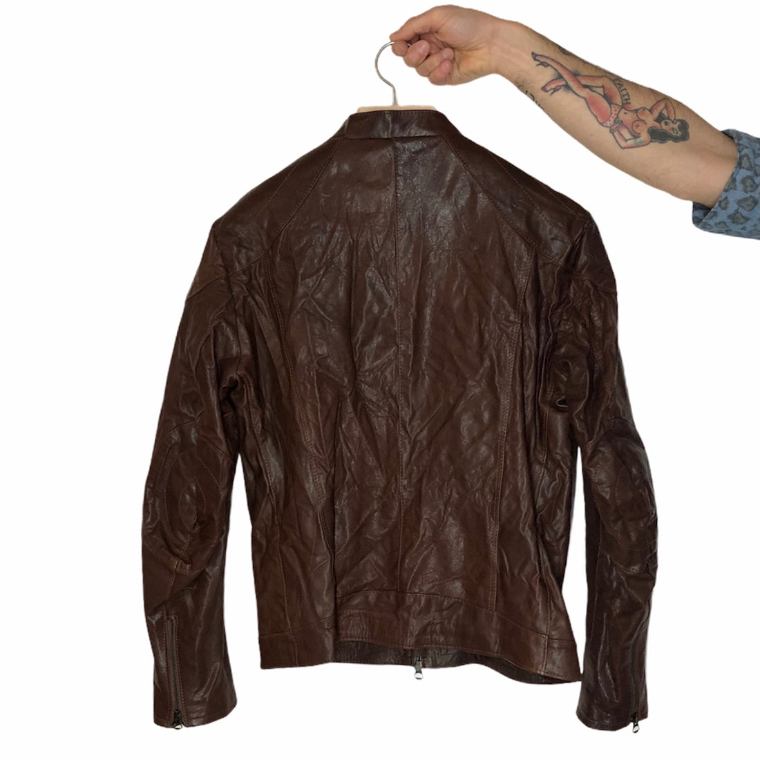 Cafè Racer Dark Brown Leather Jacket
