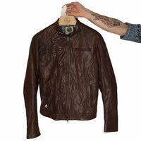 Cafè Racer Dark Brown Leather Jacket