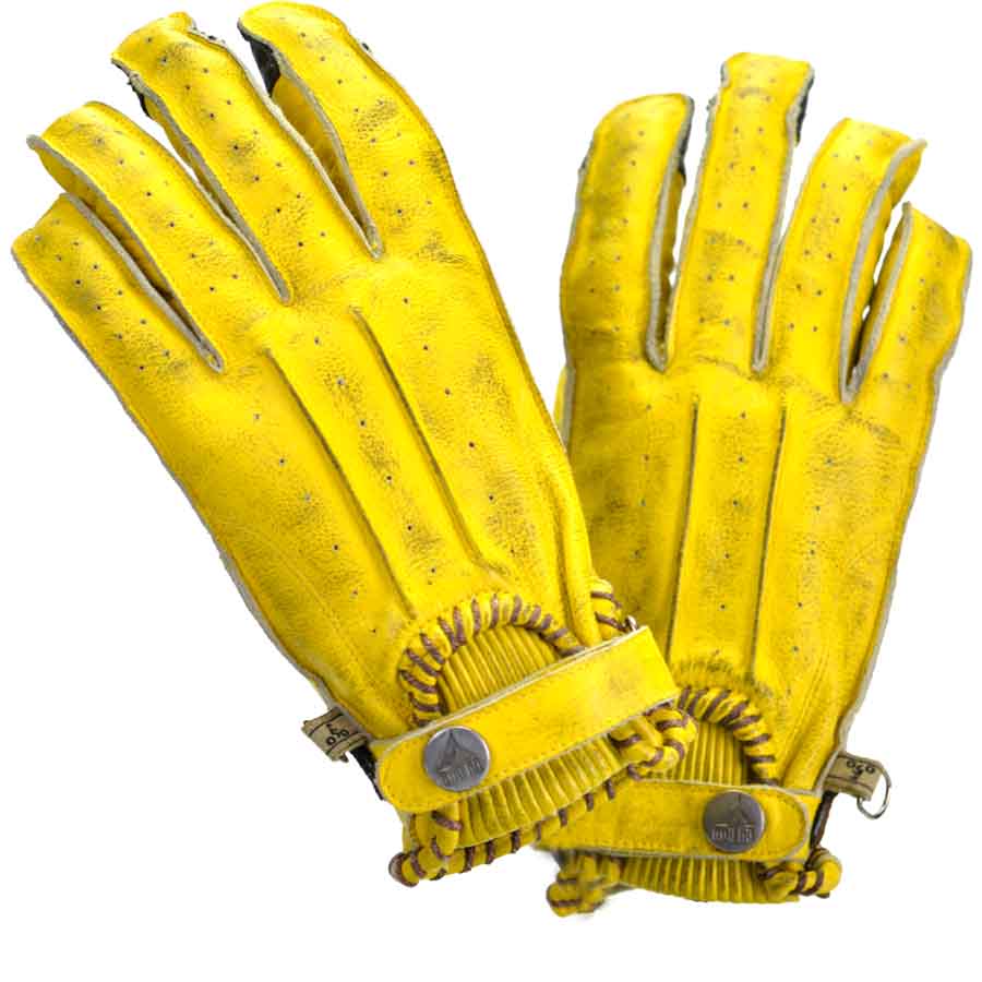 Vintage mustard leather gloves