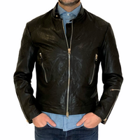 1/4 Mile Racer Black Leather Jacket