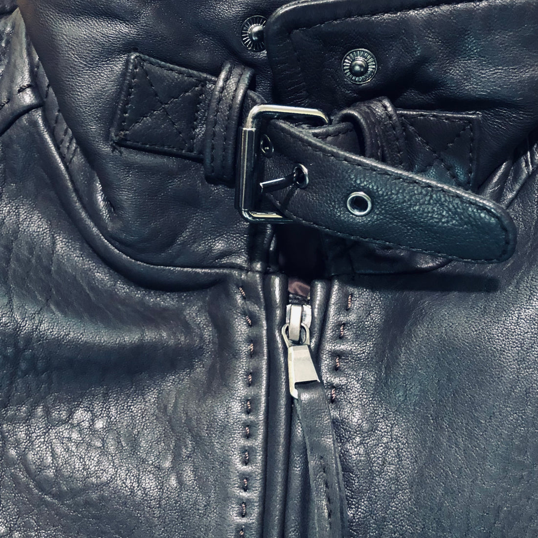 Aviator black Leather Jacket