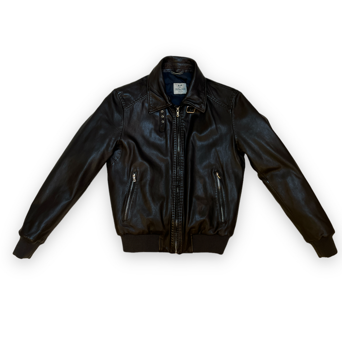 Aviator dark brown Leather Jacket