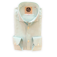 Striped Emerald green cotton Shirt