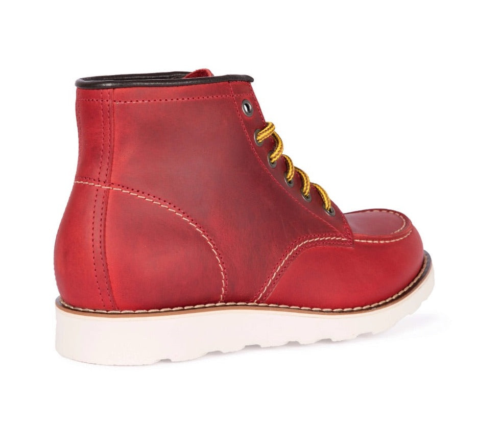 Vintage red leather boots