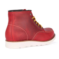 Vintage red leather boots