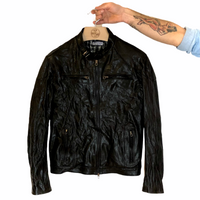 Cafè Racer Black Leather Jacket