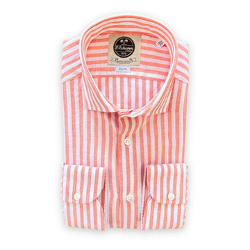 Striped Mandarin linen Shirt