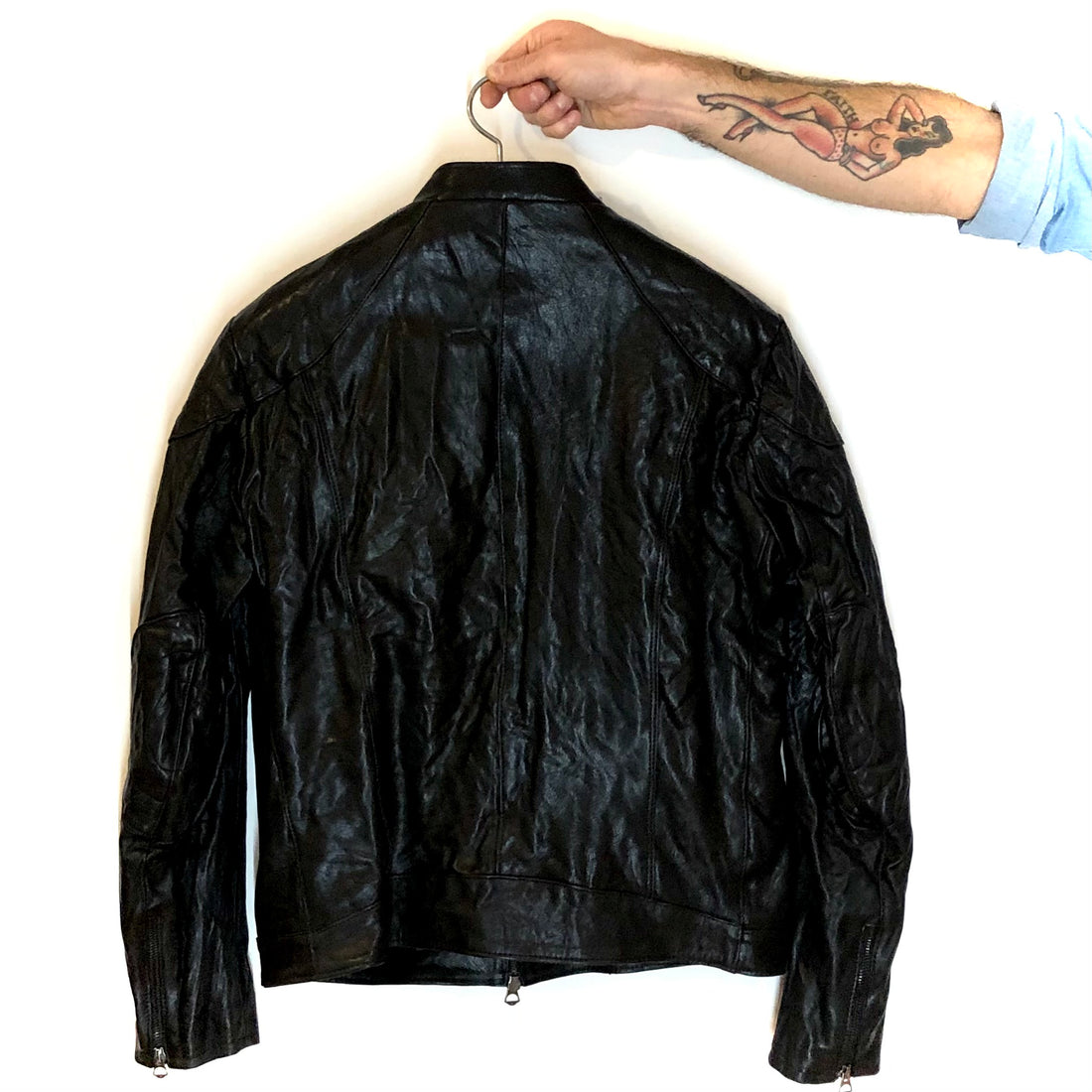 Cafè Racer Black Leather Jacket