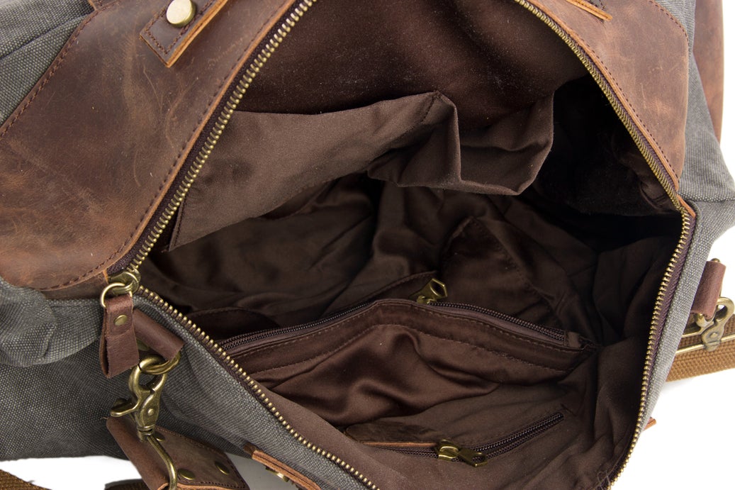 Canvas & Leather Travel Bag