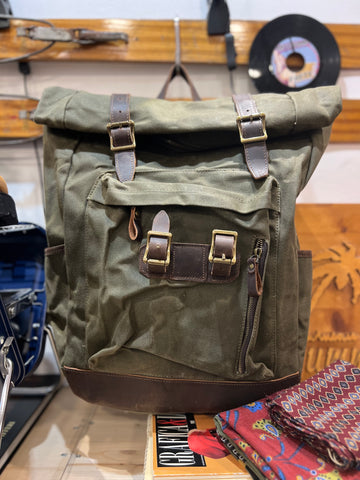 Let’s get lost waxed backpack