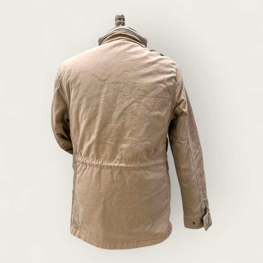 Washed and lined cotton field jacket - Sand