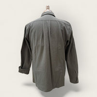 Olive Green seersucker cotton worker overshirt
