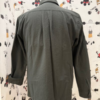 Olive Green seersucker cotton worker overshirt