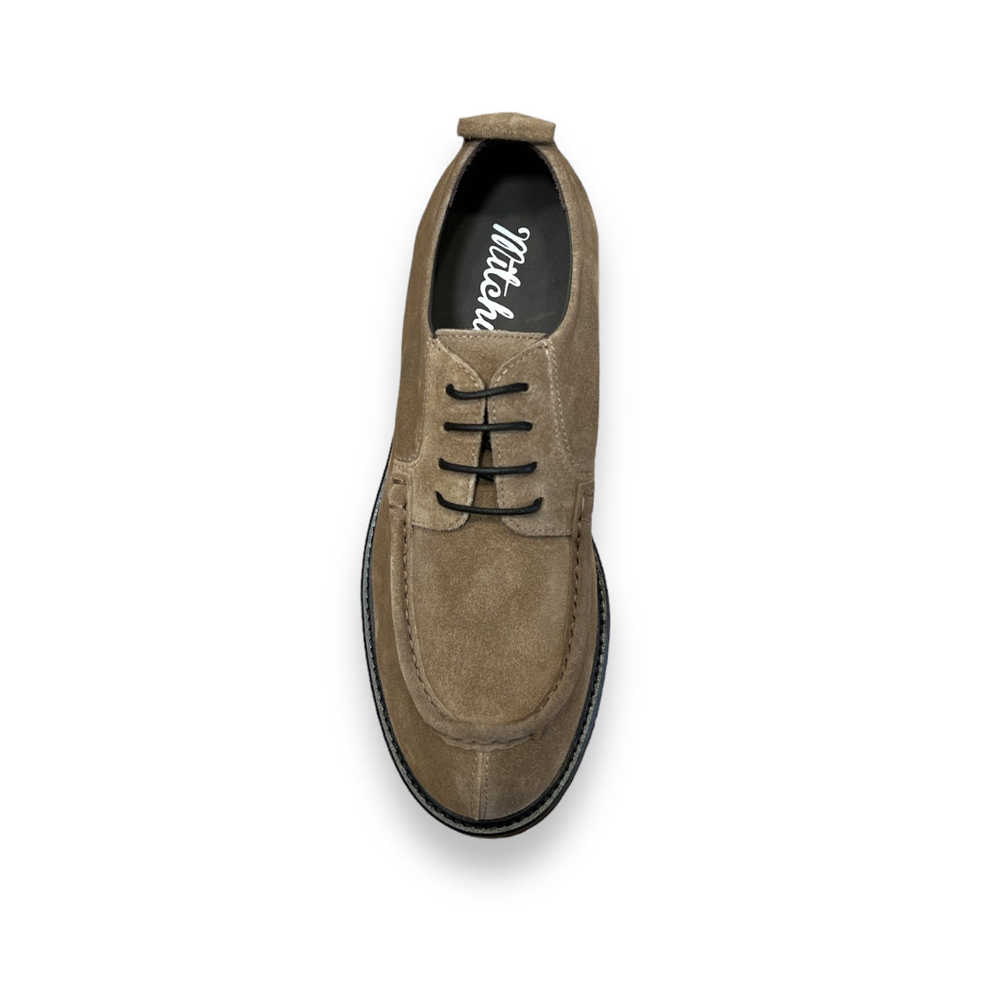 Worker low tank sole in suede sand shoes