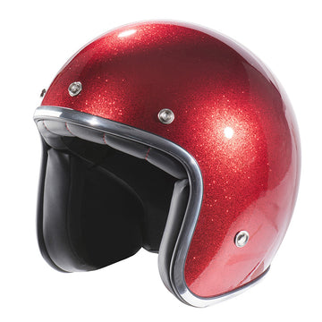 The Classic open face Helmet -  Red metal flake