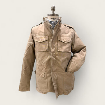 Washed and lined cotton field jacket - Sand