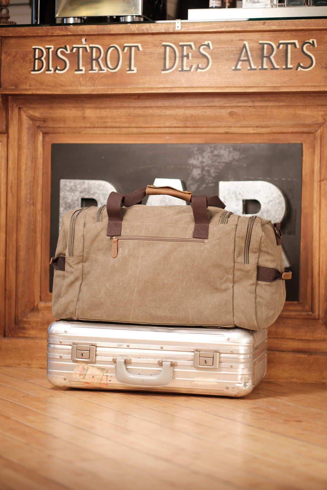 Canvas & Leather Travel Bag