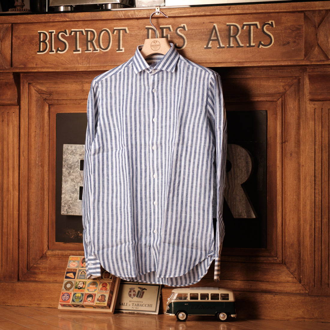 Riviera Blue stripes Linen Shirt