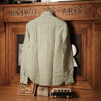 Sage Green stripes Linen Shirt