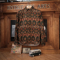 American-Indian Green Flannel Shirt