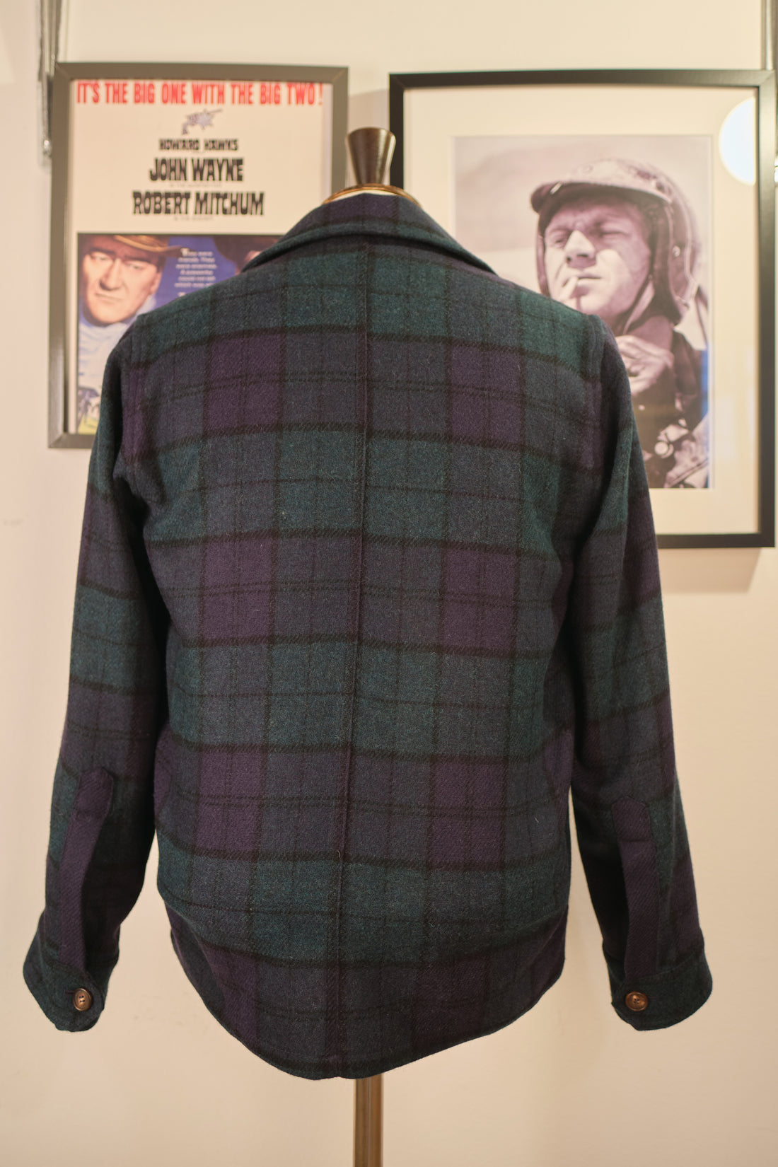 Black Watch Shetland wool Overshirt