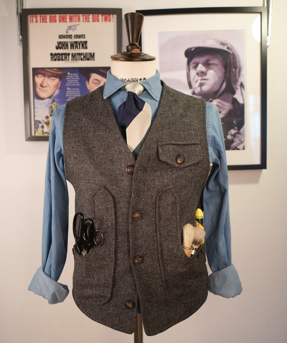 Maremmano Wool Vest - Tuscany Fog