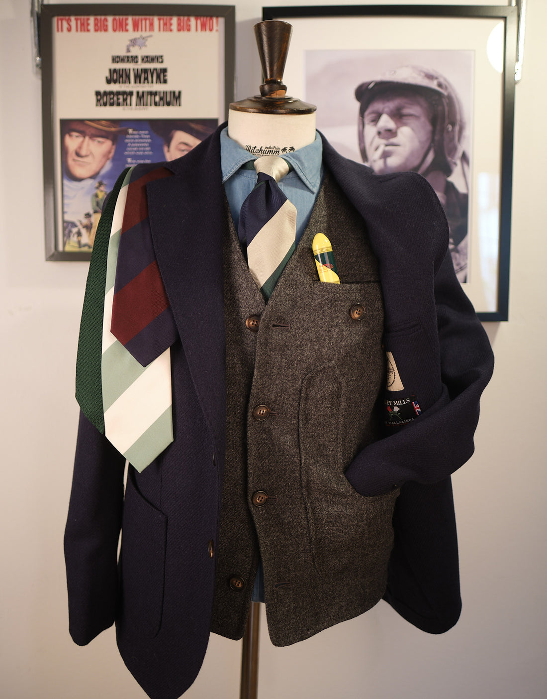 Shetland wool Navy Blazer