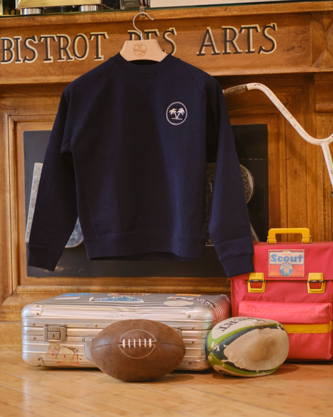 Mtichumm Heritage Pennant Crewneck Sweatshirt Navy