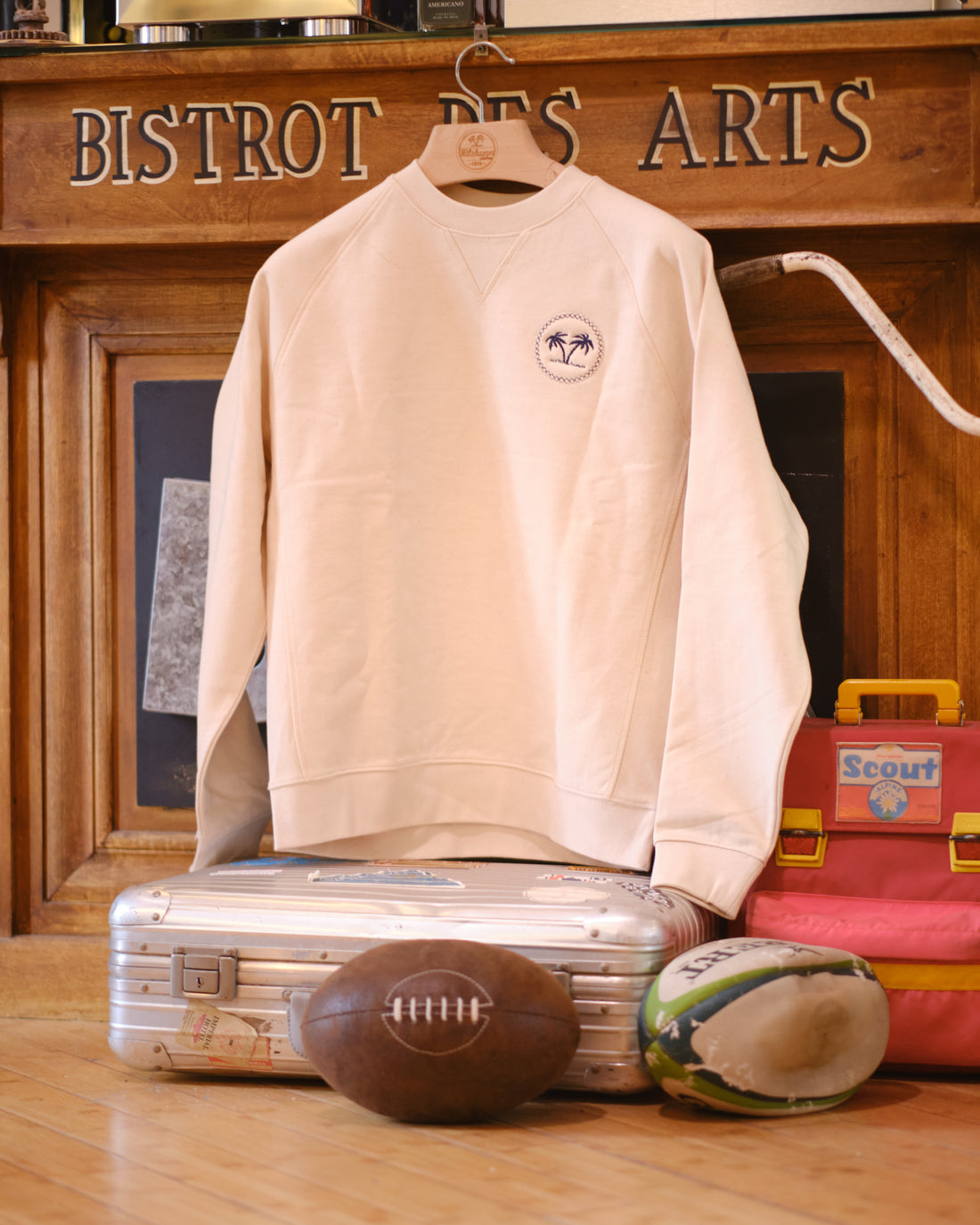 Mtichumm Heritage Pennant Crewneck Sweatshirt Off-white