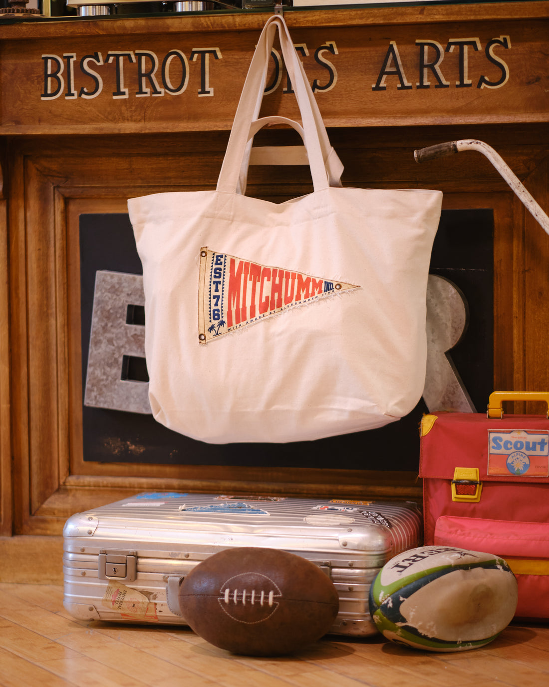 Mitchumm Natural Pennant Tote Bag