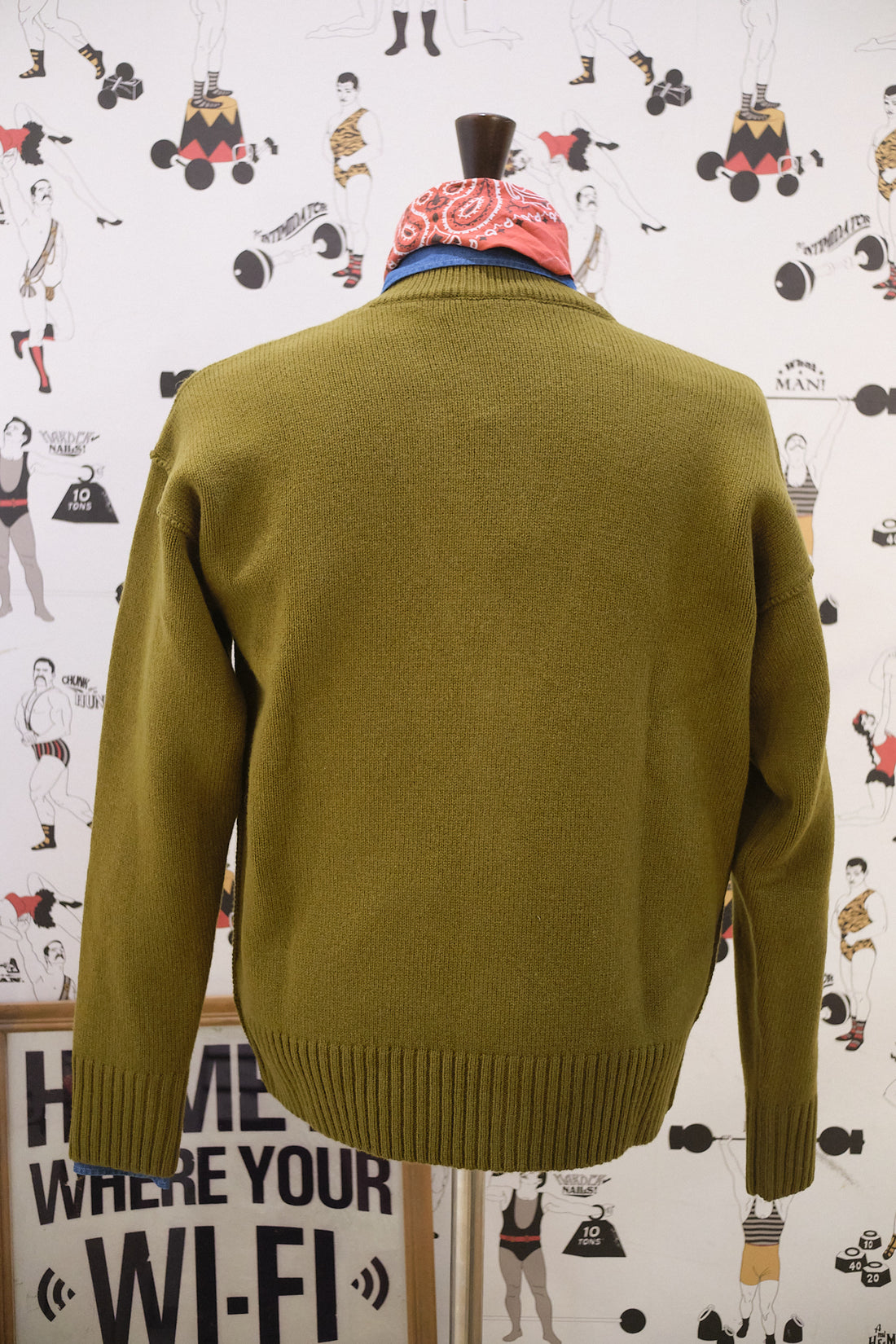 Old School Cardigan Army green