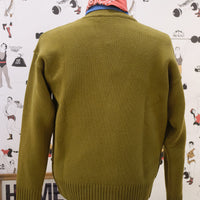 Old School Cardigan Army green