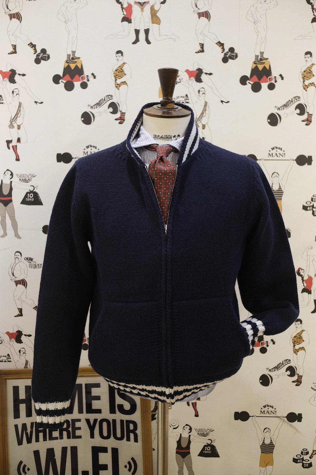 Merinos Vintage Varsity jacket Navy